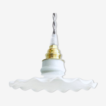 Lampe baladeuse collerette en opaline