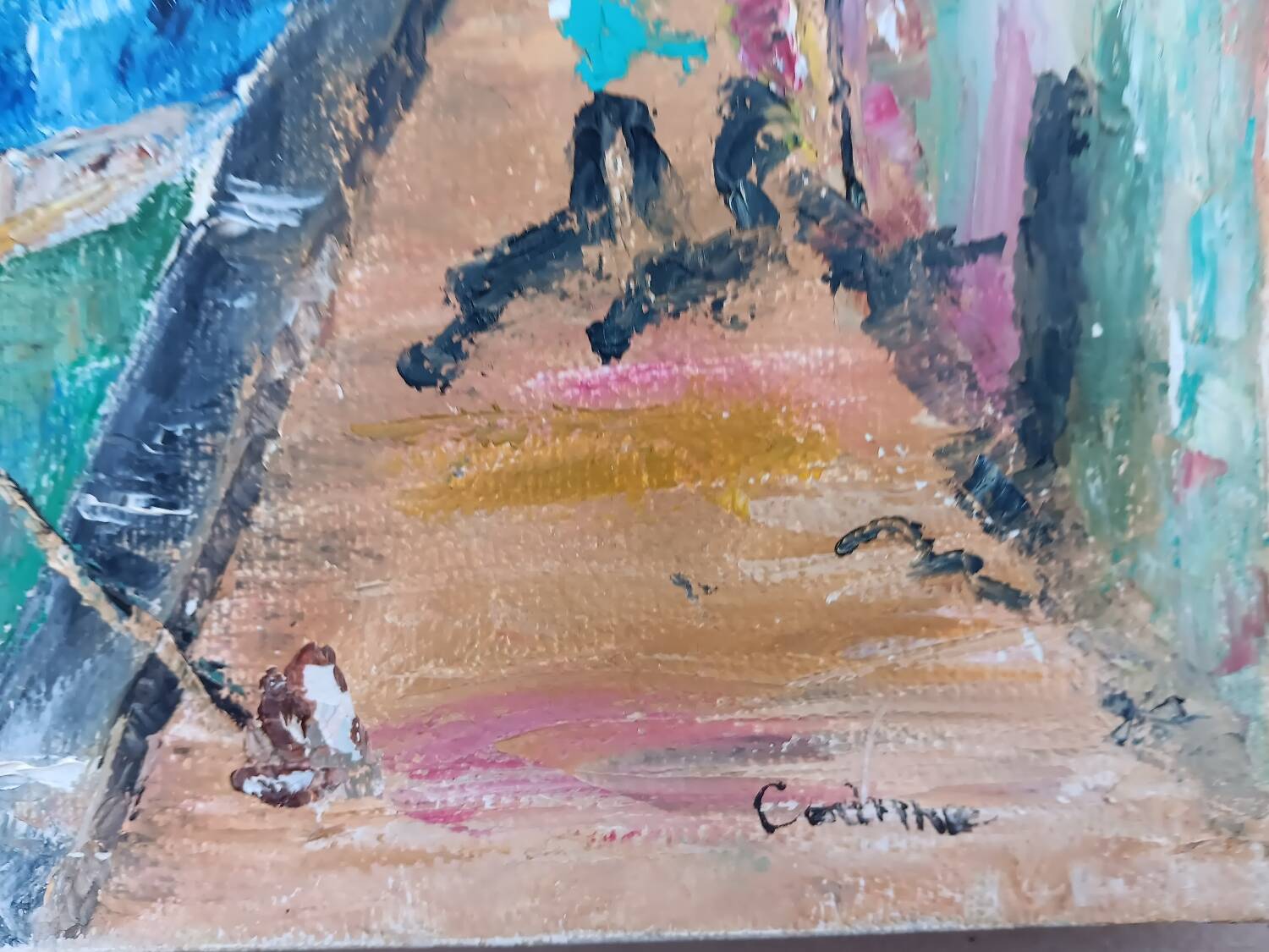 Tableau bateaux au mouillage