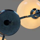 Lustre Art Déco Bauhaus chromé de Napako, ancienne Tchécoslovaquie, 1940