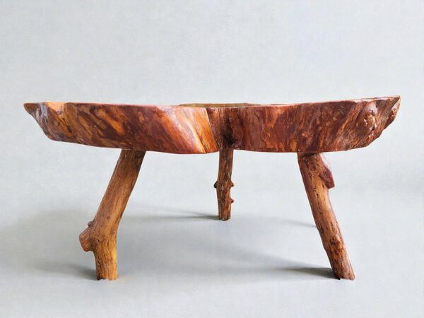 Table basse racine olivier style brutaliste