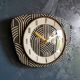 Vintage clock silent rectangular wall clock "Golden Black"