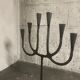 Brutalist six-light chandelier
