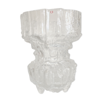 Vase Ice de Tapio Wirkkala pour Iittala 3432 Gerania 1971-1980 Finland scandinave