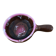 Brown and pink glazed terracotta caquelon