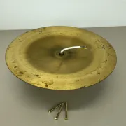 Wall-Ceiling Lamp made of Unique Brass in the Style of Gino Sarfatti, Flush Mount Lighting Italy 1950s