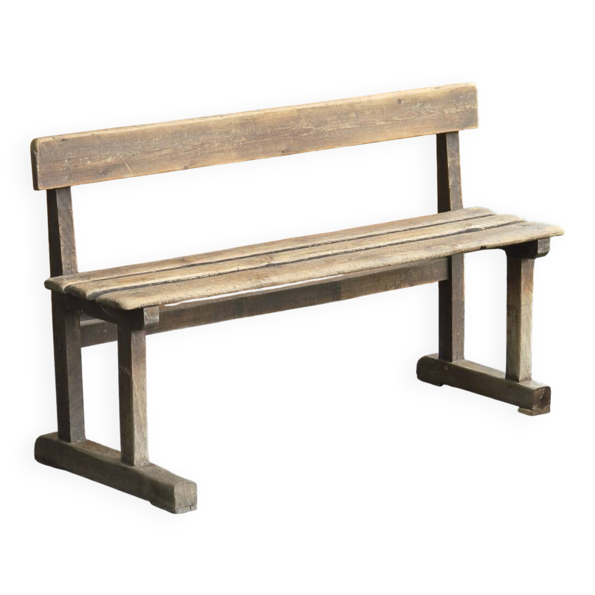 Old oak school bench