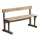 Old oak school bench