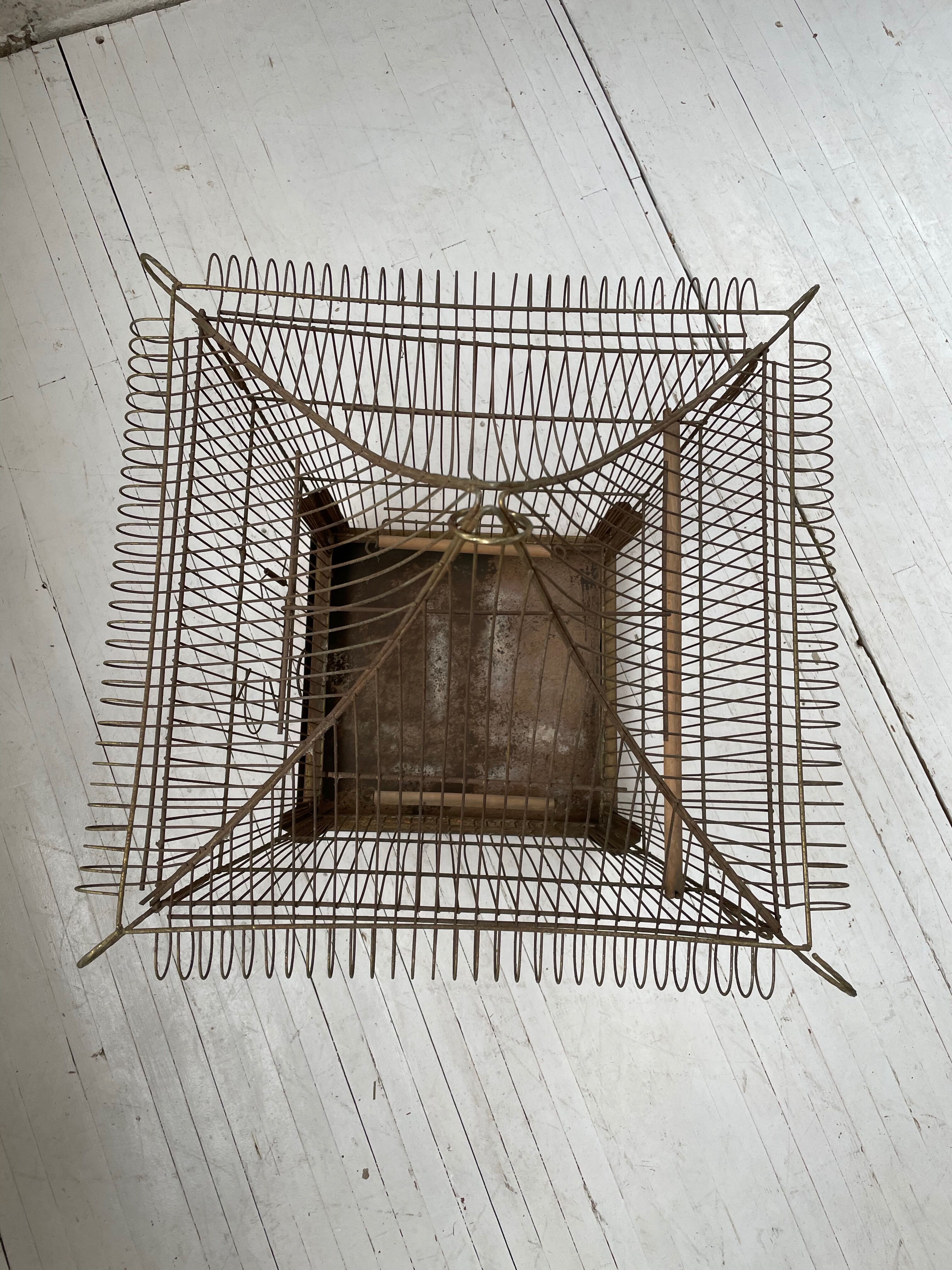 Vintage gold metal cage