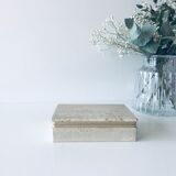 Travertine and brass box