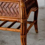 Dark rattan coffee table