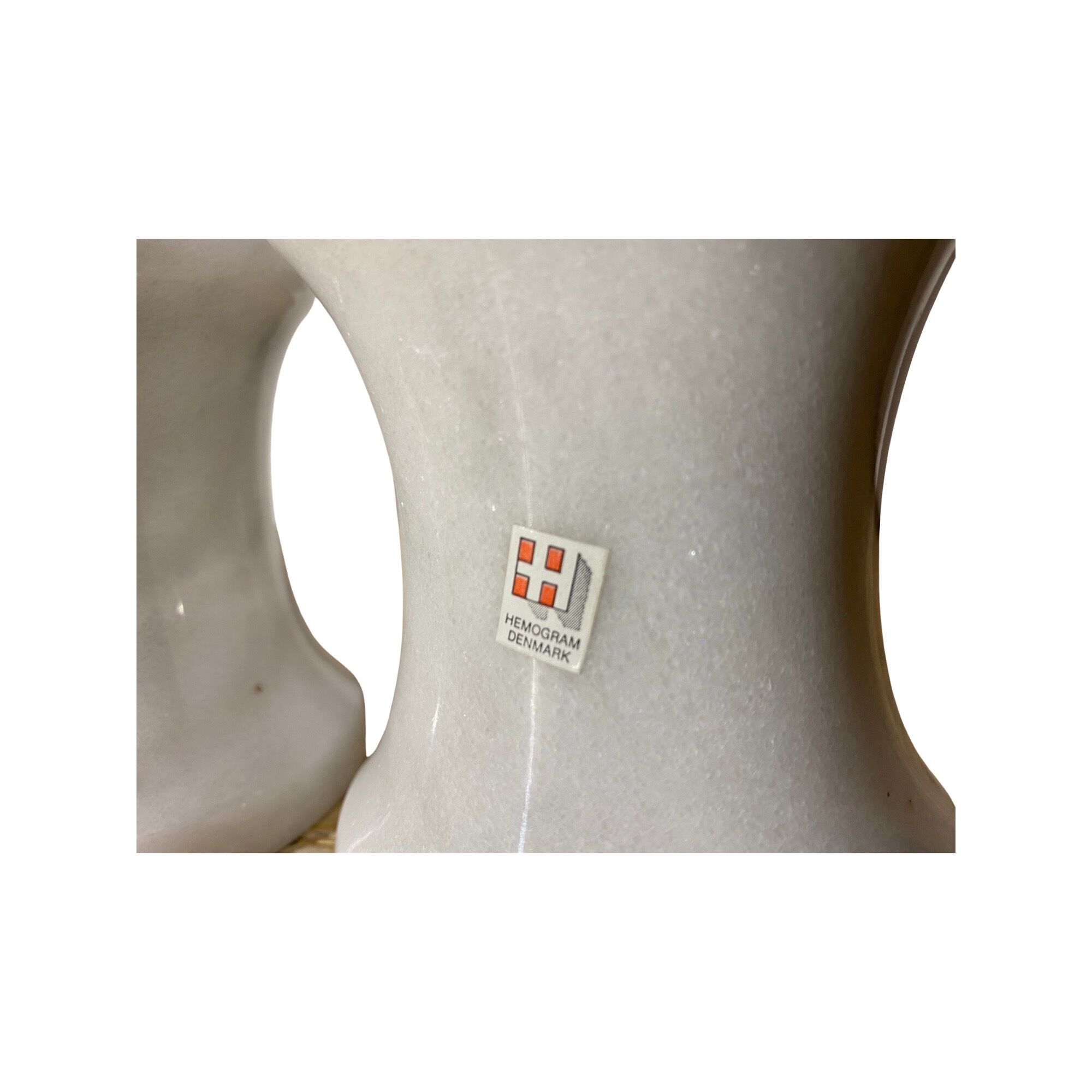 2 Vintage HEMOGRAM Denmark Marble Candlestick Holders | Set of 2 Candle Stick Holders