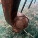 Large antique Chinese black table made of patinated solid wood.