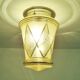 Ancient lantern of the 50s golden glass