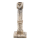 Moroccan candle holder in carved beige stone, 1970s