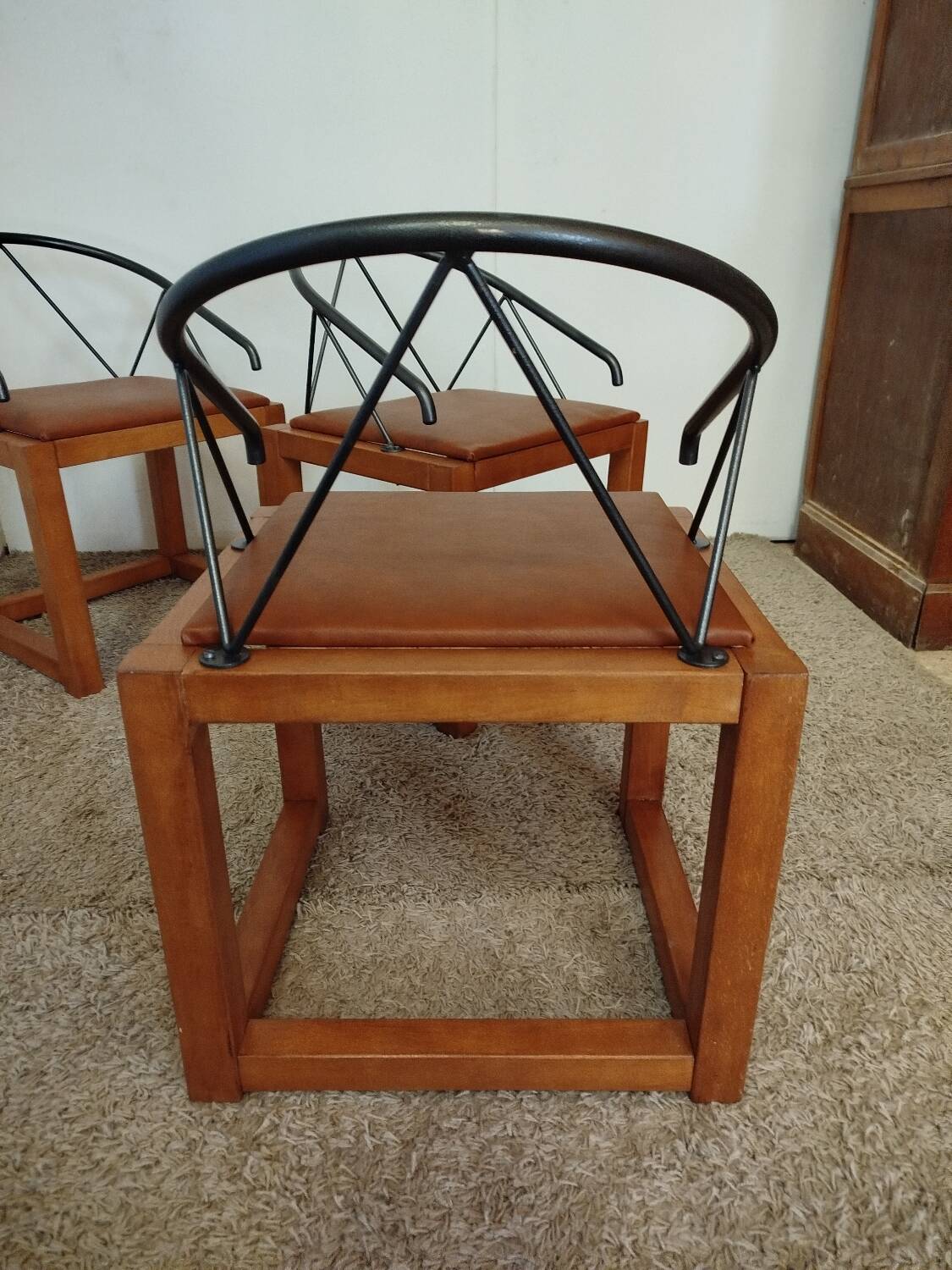 3 Post Modern armchairs