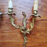 Pair of Louis XVI-style gilded bronze appliques