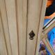 2-door patinated mirrored wardrobe