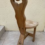 Wooden tripod chair from the 60s