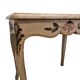Table peinte classique vintage avec plateau en marbre, années 1950