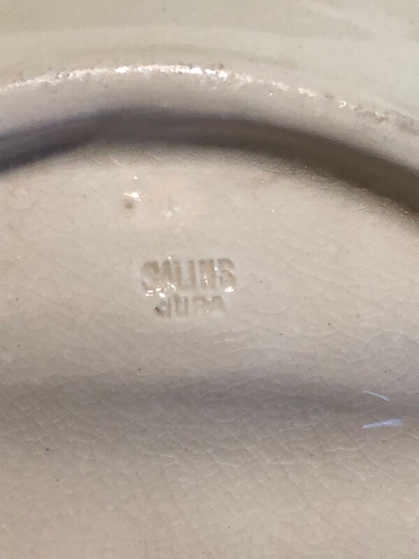 6 assiettes à asperges Salins anciennes