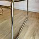 6 chrome sled armchairs Soudexvinyl brown vintage Skaï 70s