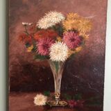 Table oil on canvas flowers