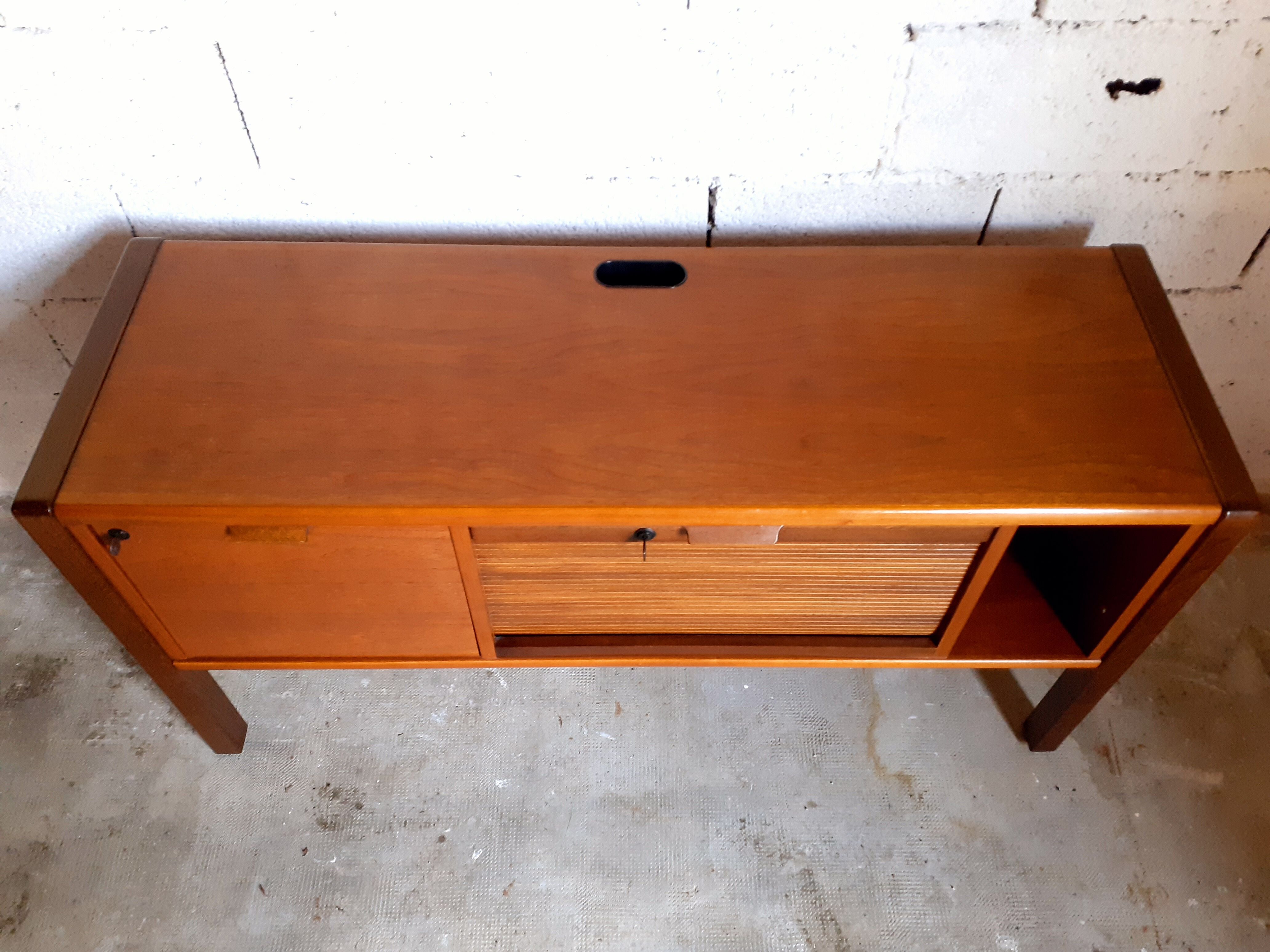 Vintage wooden storage row for office