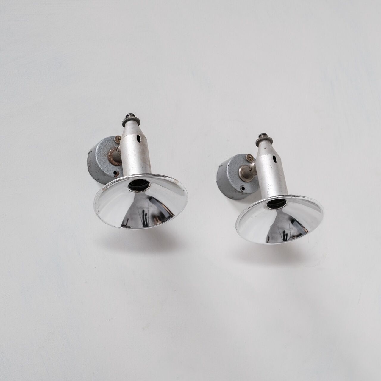 Pair of metal wall spot reflector lights