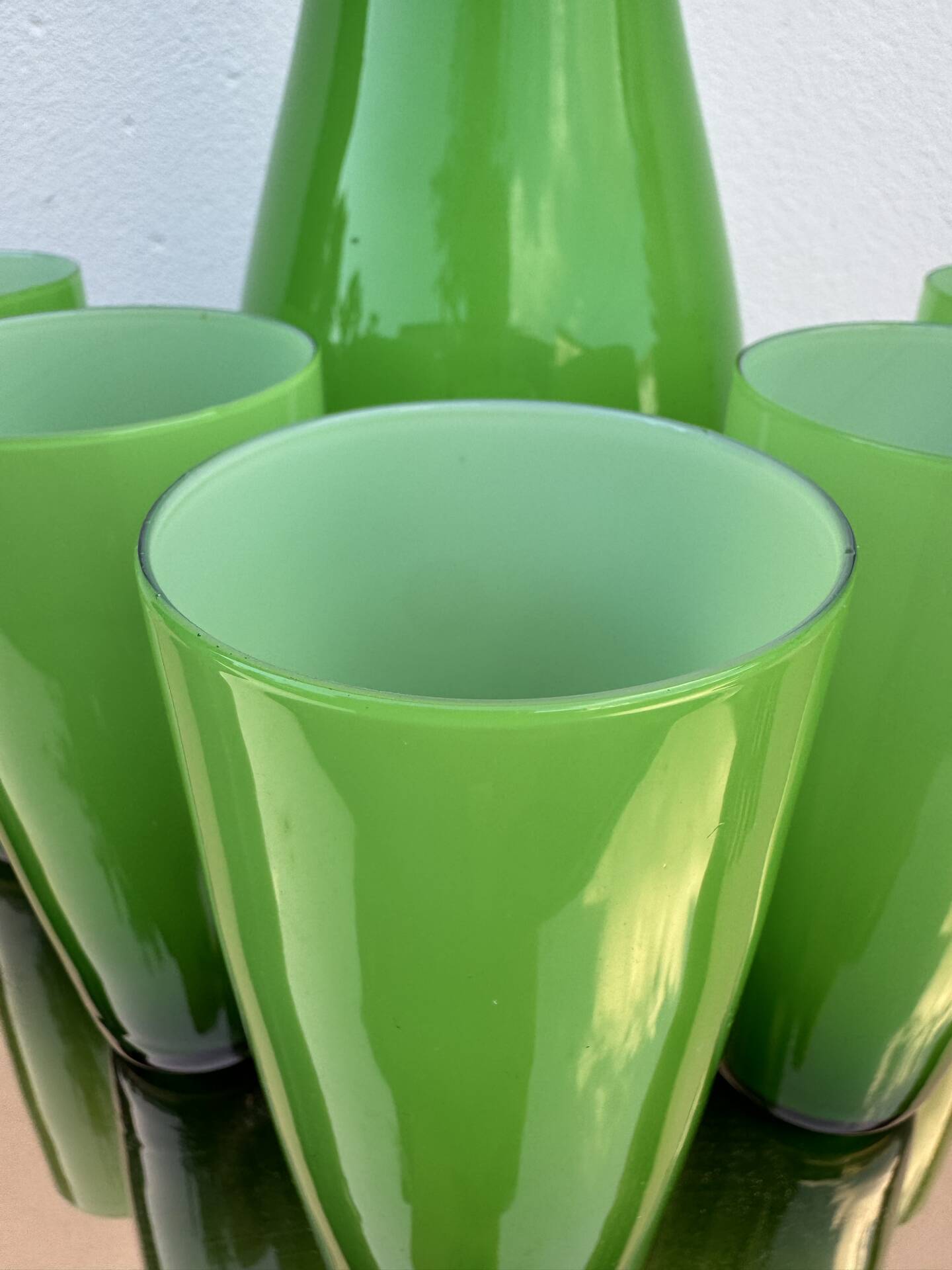 Service of orangeade glass Murano 1960s