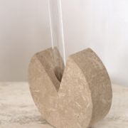 Fratelli Manelli style Travertine and glass test tube vase