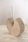 Fratelli Manelli style Travertine and glass test tube vase