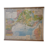 Ancient school map "Midi Mediterranean and Corsica" - Paul Kaeppelin