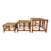 Tables gigognes en rotin et cannage – Esprit Riviera – Vers 1970/80