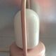 Vintage 70s metal and opaline lamp