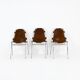 Ensemble de 3 Chaises Les Arcs par Charlotte Perriand, années 1960