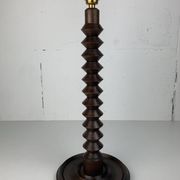 French wood turned table lamp in the style of Charles Dudouyt, 1950s