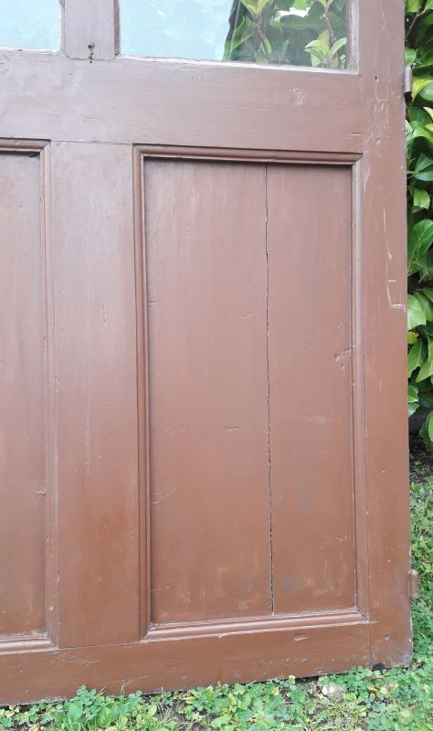 Porte vitrée H186,5xL98,5 de communication moulurée