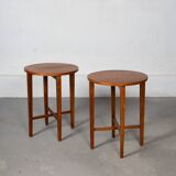 Set of Nesting Table and Folding Stools by Nathan UK