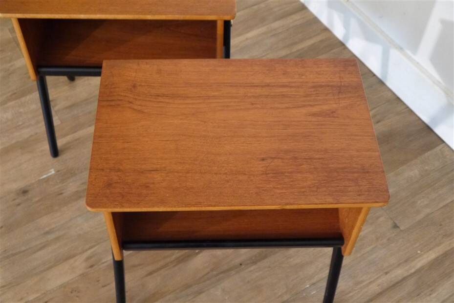 Scandinavian teak bedside tables from the 1960s.