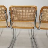 Set of 5 vintage Cesca chairs by Marcel Breuer