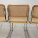 Ensemble de 5 chaises Cesca vintage par Marcel Breuer