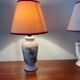 Pair of vintage 70s porcelain lamps