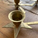 Brass star bougeoir