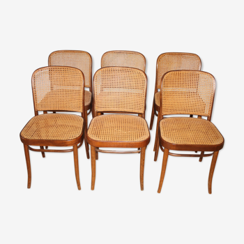 Lot de 6 chaises cannées drevounia