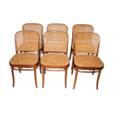 Lot de 6 chaises cannées drevounia