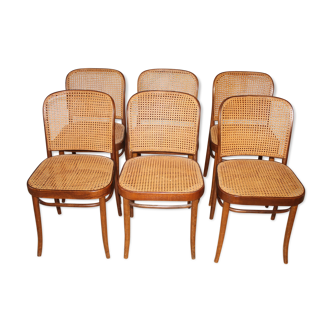 Lot de 6 chaises cannées drevounia