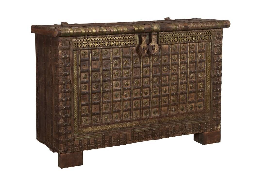 Coffre ancien Inde du sud, 18/19 siècle