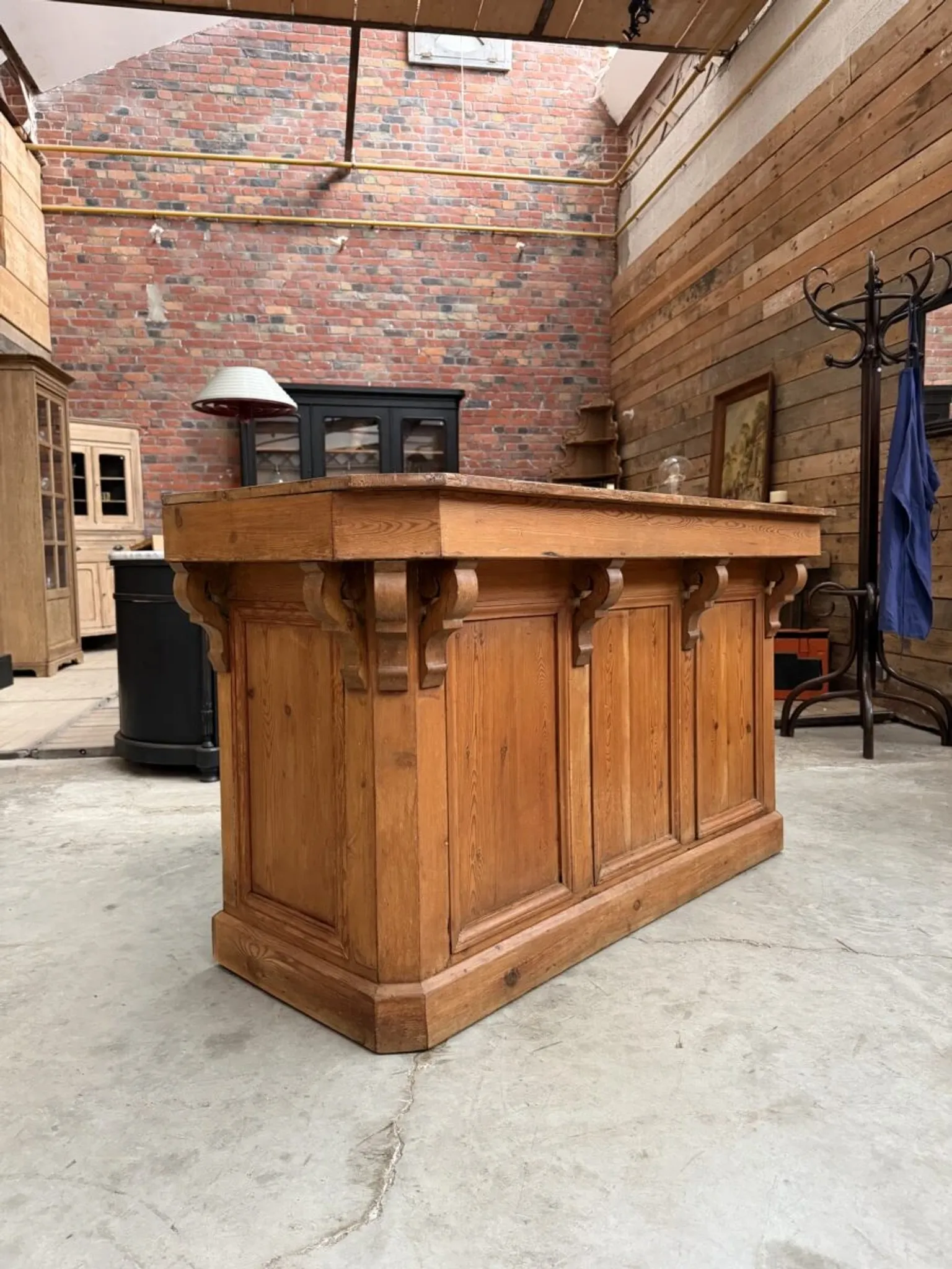 Pine counter from the early 20th century.