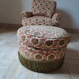 Armchair with ottoman