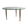 Tripod circular coffee table - glass